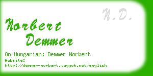 norbert demmer business card